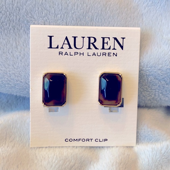 Lauren Ralph Lauren Jewelry - LAUREN RALPH LAUREN. BROWN-TAN GOLD RIM EARRINGS